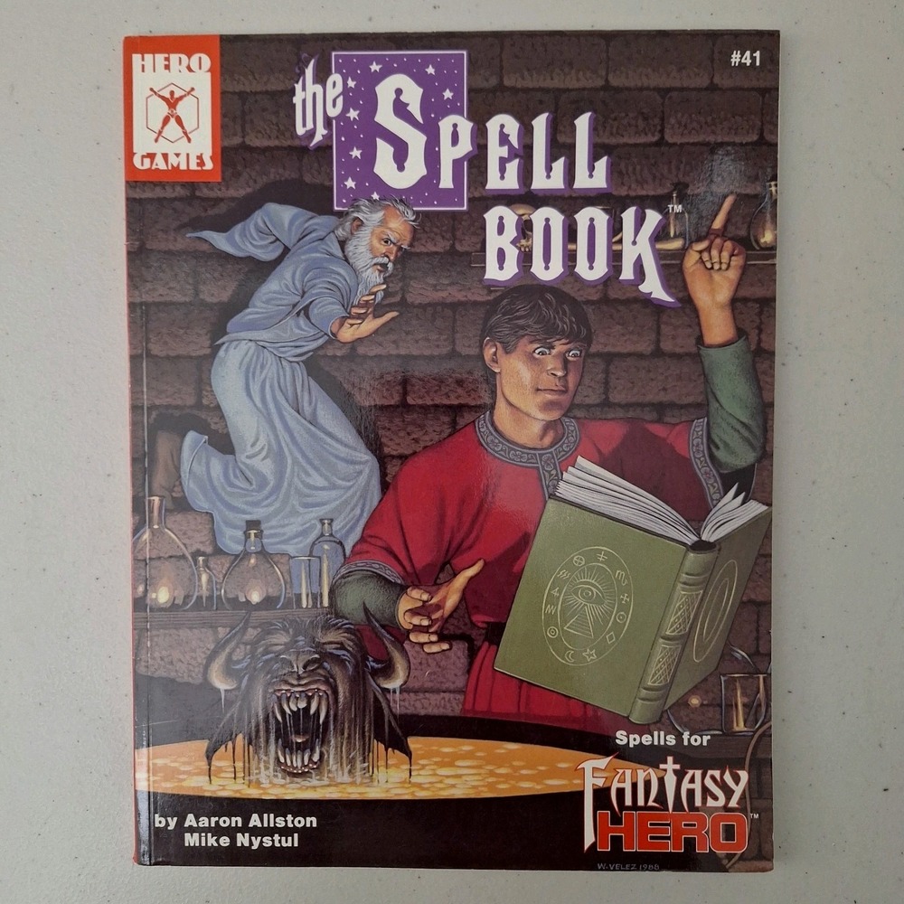 Vtg THE SPELL BOOK Spells For Fantasy Hero 1989- Hero Games #41 D&D VG